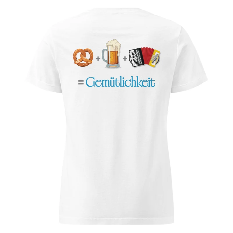 Pretzel + Bier + Accordion = Gemutlichkeit - Women's T-Shirt