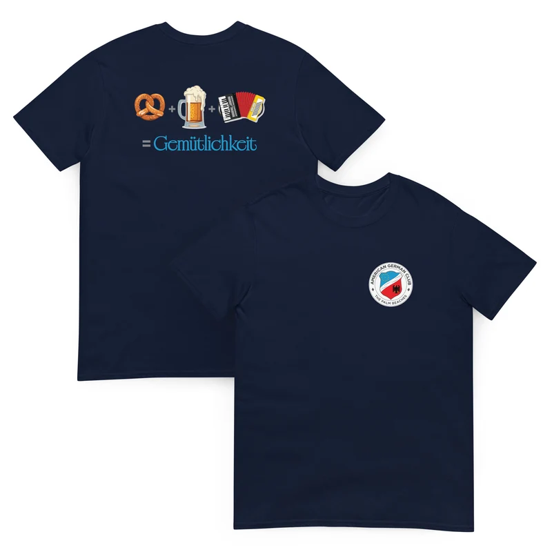 Pretzel + Bier + Accordion = Gemutlichkeit - Unisex T-Shirt