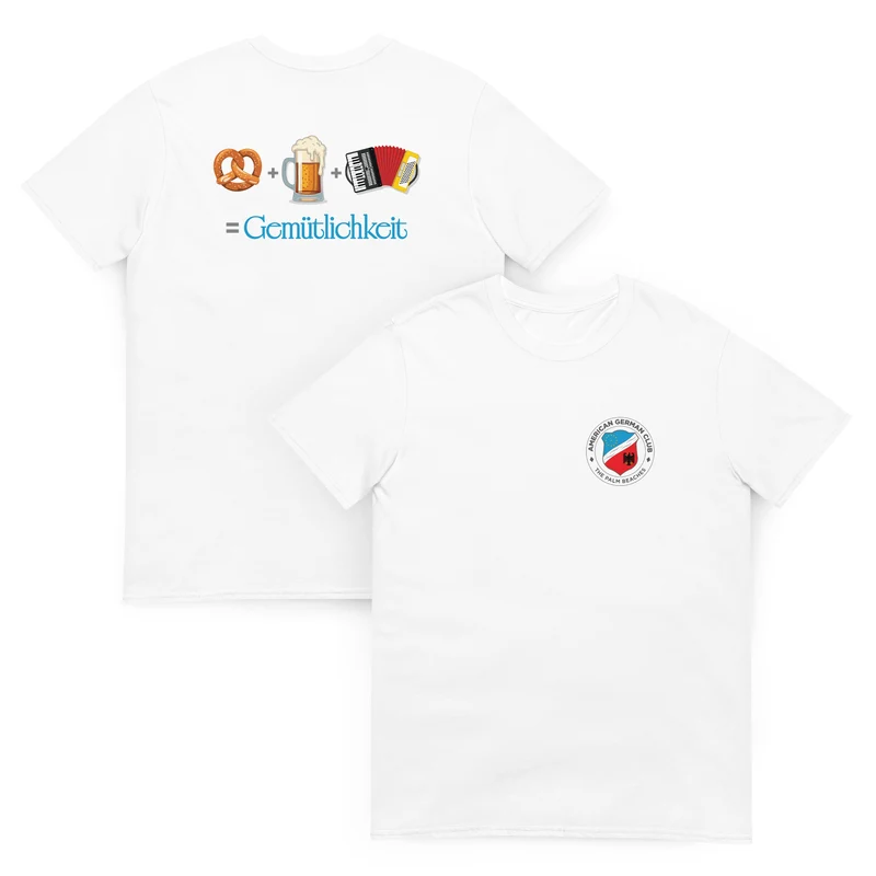 Pretzel + Bier + Accordion = Gemutlichkeit - Unisex T-Shirt