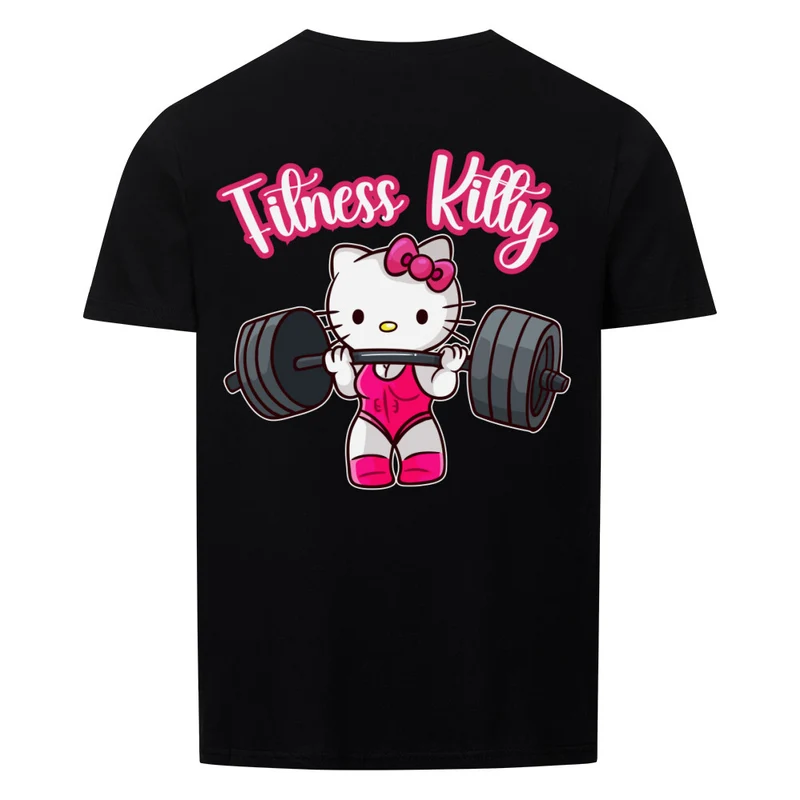 FITNESS KITTY - Regular Shirt - Backprint