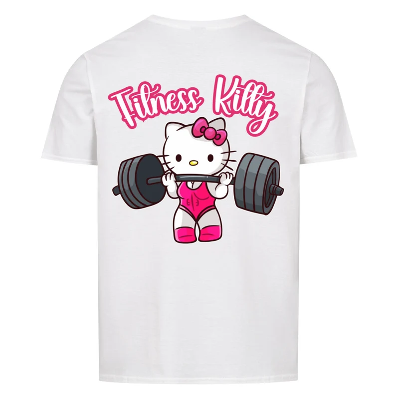 FITNESS KITTY - Regular Shirt - Backprint