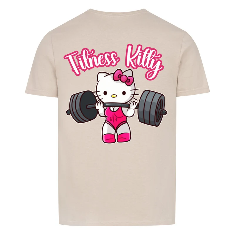 FITNESS KITTY - Regular Shirt - Backprint