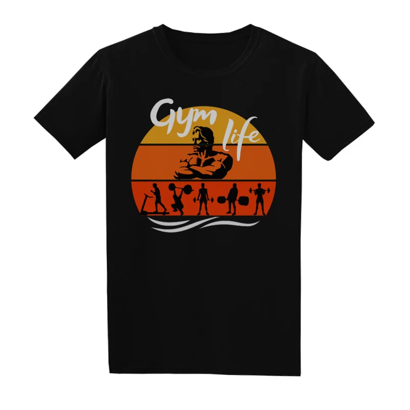 GYM LIFE - Regular Shirt - Frontprint