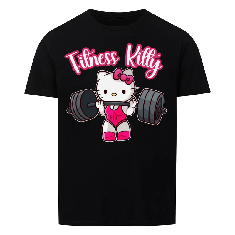 FITNESS KITTY - Regular Shirt - Frontprint