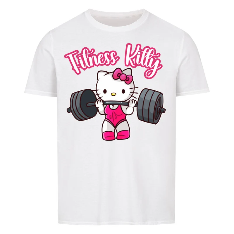 FITNESS KITTY - Regular Shirt - Frontprint