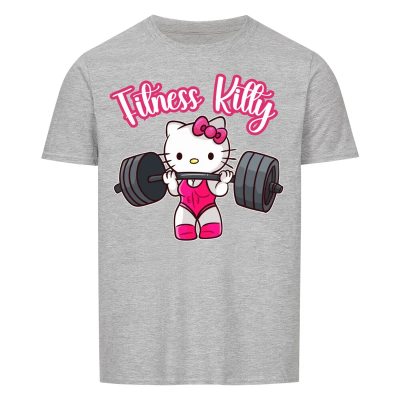 FITNESS KITTY - Regular Shirt - Frontprint