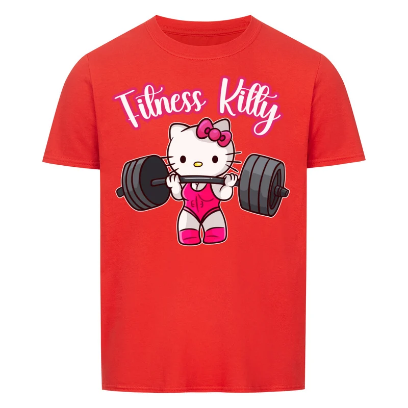 FITNESS KITTY - Regular Shirt - Frontprint