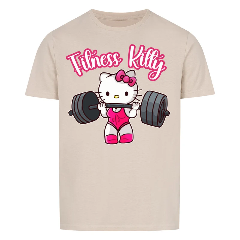 FITNESS KITTY - Regular Shirt - Frontprint