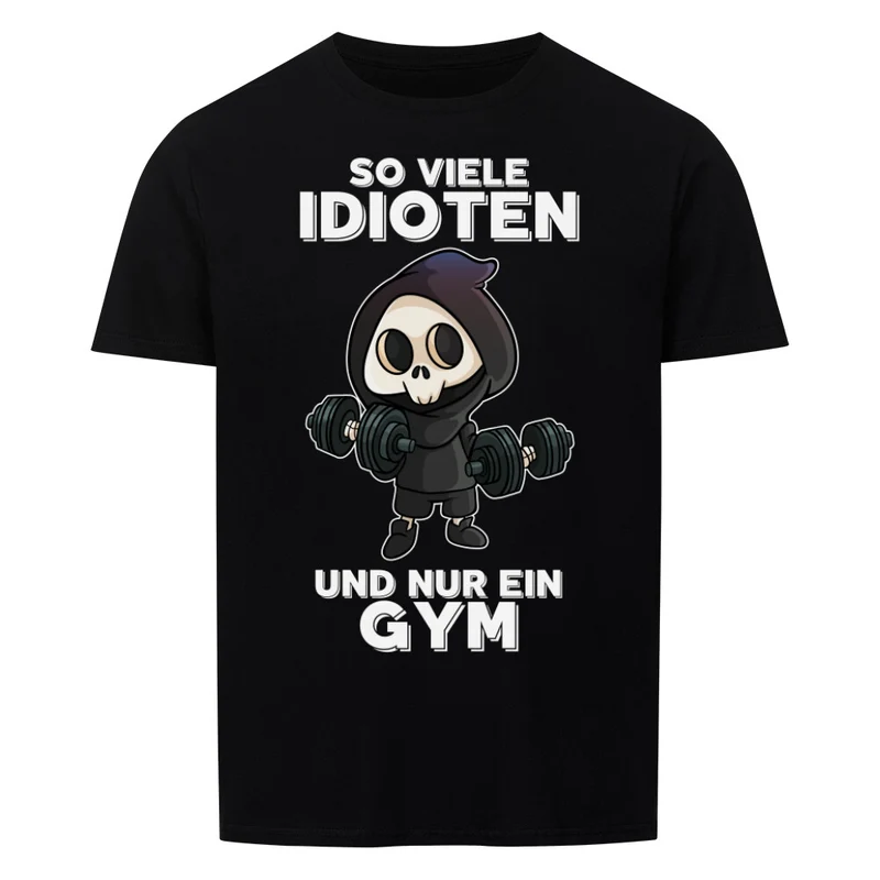 IDIOTEN SENSENMANN - Regular Shirt - Frontprint