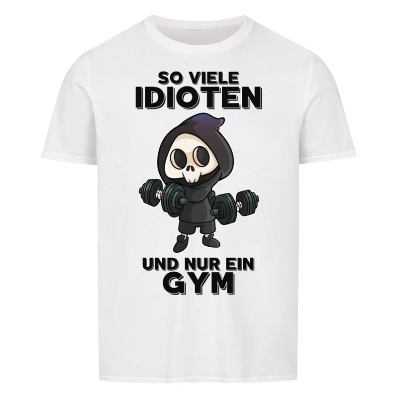IDIOTEN SENSENMANN - Regular Shirt - Frontprint