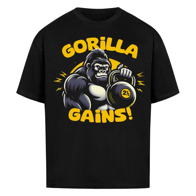 GORILLA GAINS - OVERSIZED SHIRT FRONTPRINT