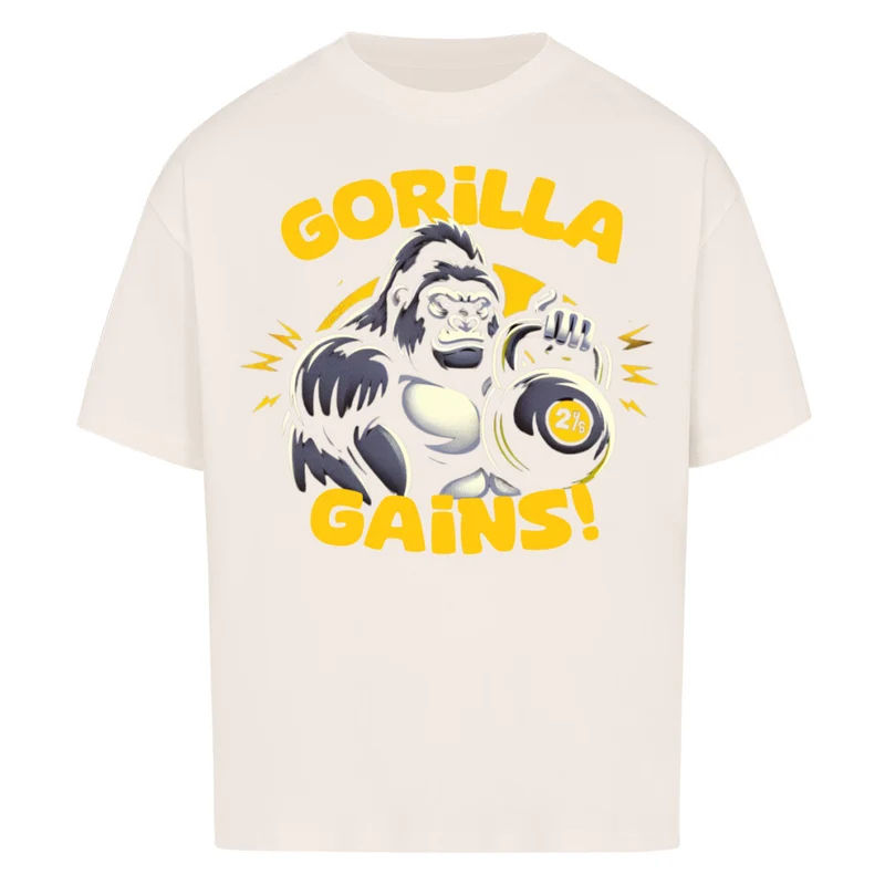 GORILLA GAINS - OVERSIZED SHIRT FRONTPRINT