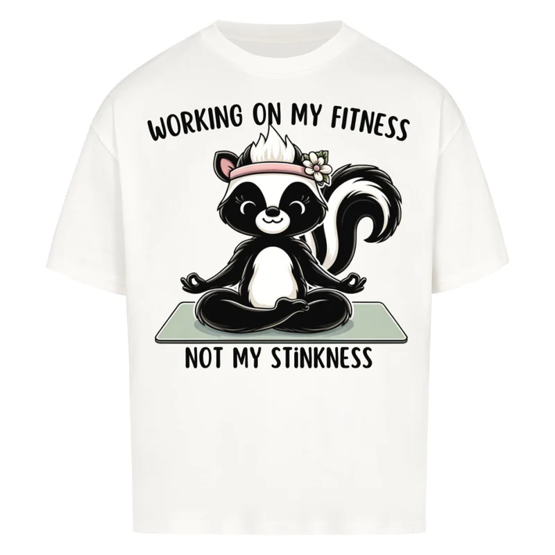 WORKING ON MY FITNESS - OVERSIZED SHIRT FRONTPRINT