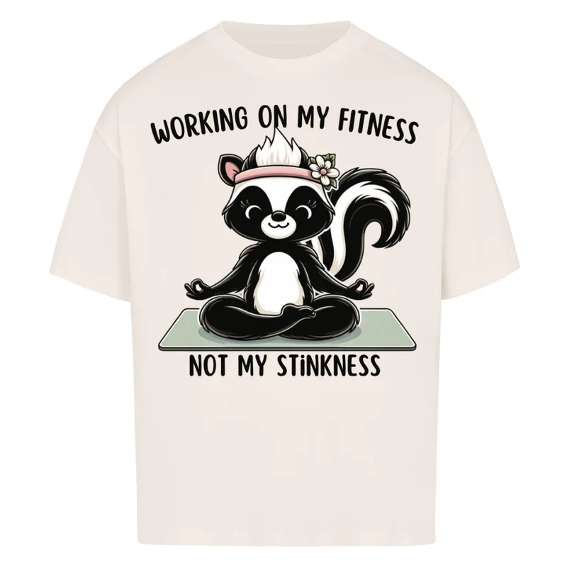 WORKING ON MY FITNESS - OVERSIZED SHIRT FRONTPRINT