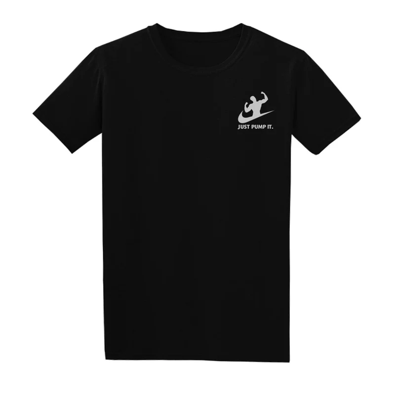 JUST PUMP IT - Regular Shirt - Frontprint klein