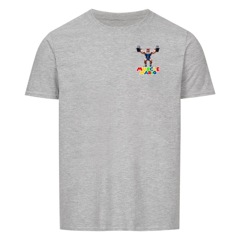 MUSCLE MARIO - Regular Shirt - Frontprint klein