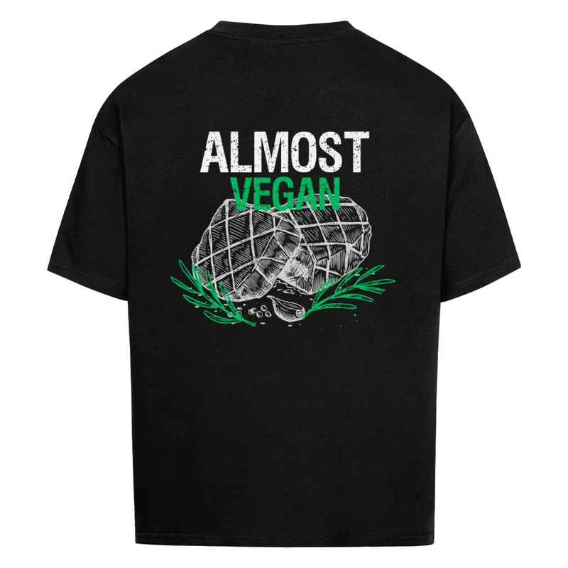 ALMOST VEGAN - OVERSIZED SHIRT BACKPRINT