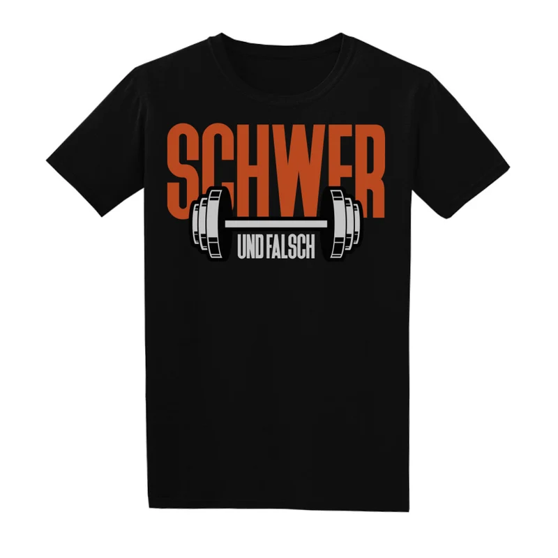 SCHWER UND FALSCH - Regular Shirt - Frontprint
