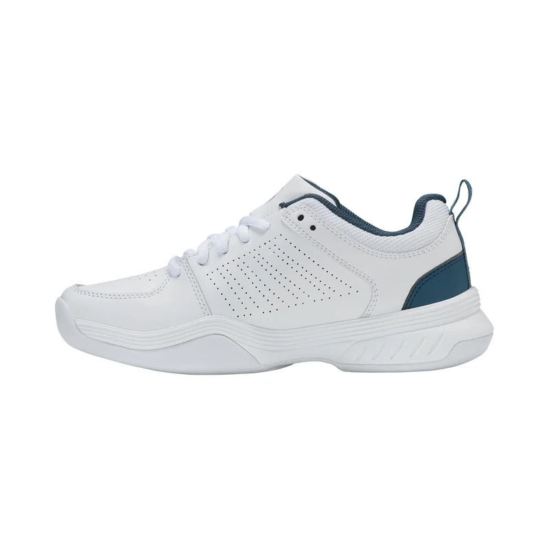 Court Express 2 Teppichschuh Kinder - weiß, petrol