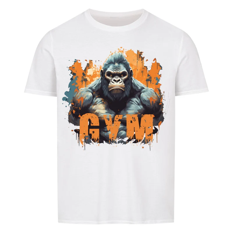 GYM GORILLA - Regular Shirt - Frontprint