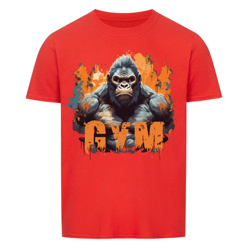 GYM GORILLA - Regular Shirt - Frontprint
