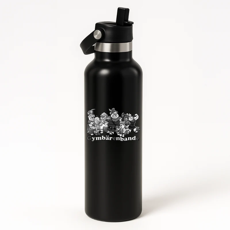 Thermo Edelstahl Sportflasche – 750 ml | Doppelwandig & mit Klapp-Strohhalm