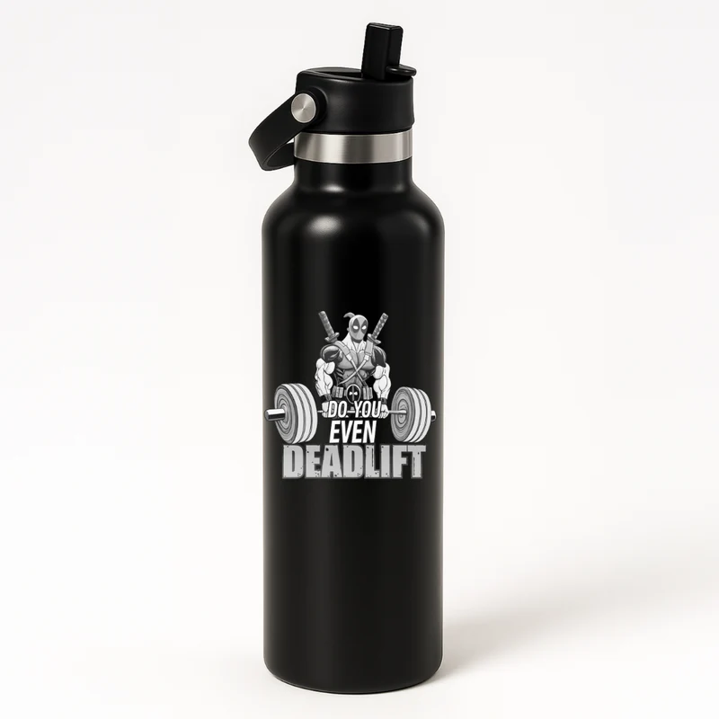 Thermo Edelstahl Sportflasche – 750 ml | Doppelwandig & mit Klapp-Strohhalm