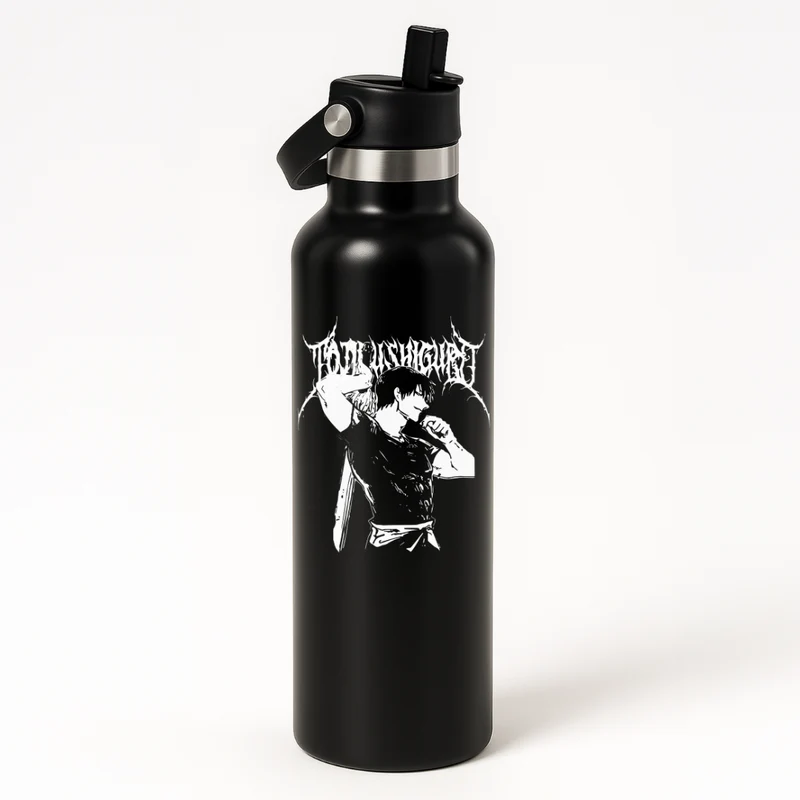Thermo Edelstahl Sportflasche – 750 ml | Doppelwandig & mit Klapp-Strohhalm