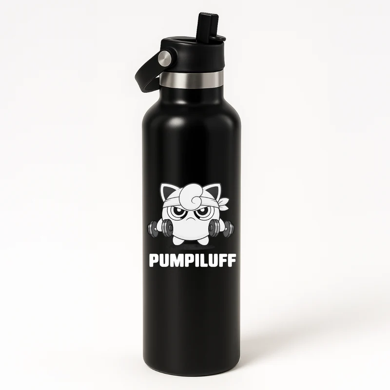 Thermo Edelstahl Sportflasche – 750 ml | Doppelwandig & mit Klapp-Strohhalm