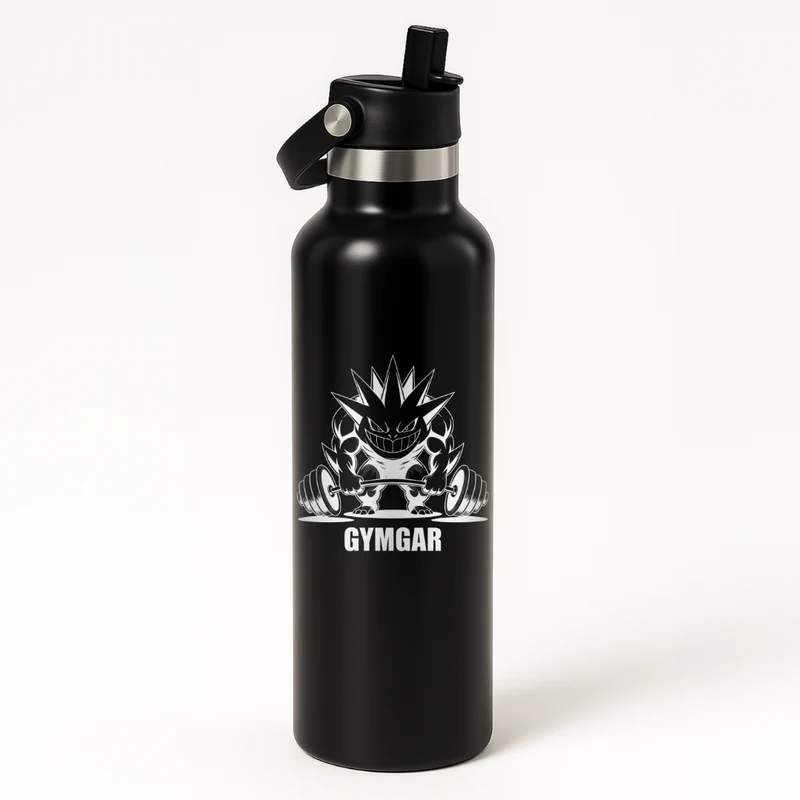 Thermo Edelstahl Sportflasche – 750 ml | Doppelwandig & mit Klapp-Strohhalm