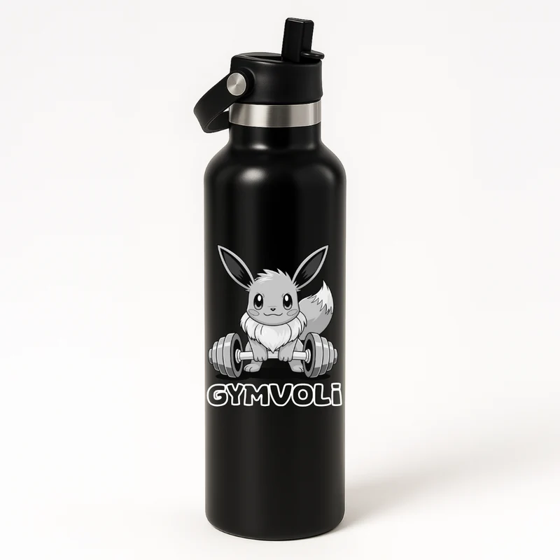 Thermo Edelstahl Sportflasche – 750 ml | Doppelwandig & mit Klapp-Strohhalm