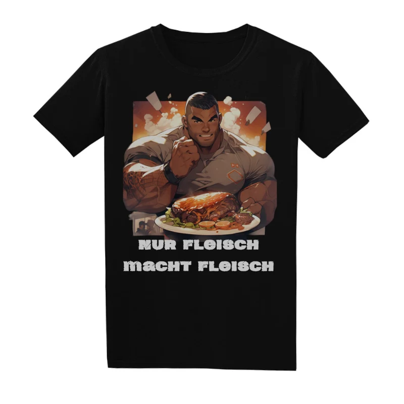 NUR FLEISCH - Regular Shirt - Frontprint