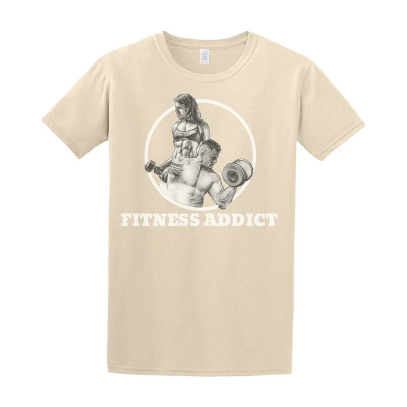FITNESS ADDICT - Regular Shirt - Frontprint