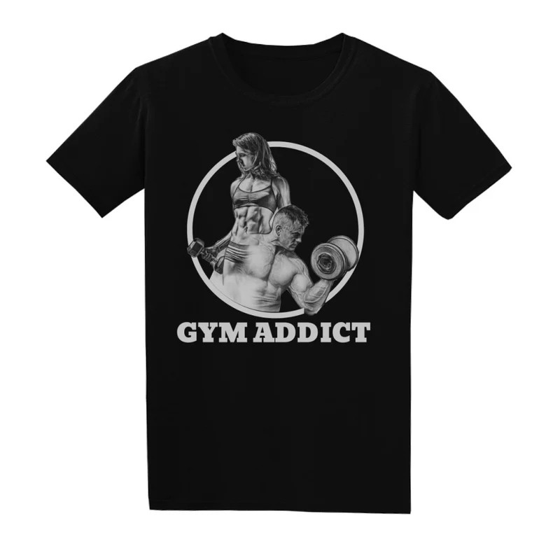 GYM ADDICT - Regular Shirt - Frontprint