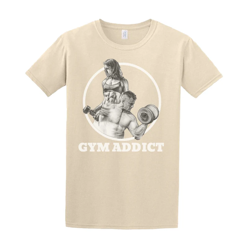 GYM ADDICT - Regular Shirt - Frontprint