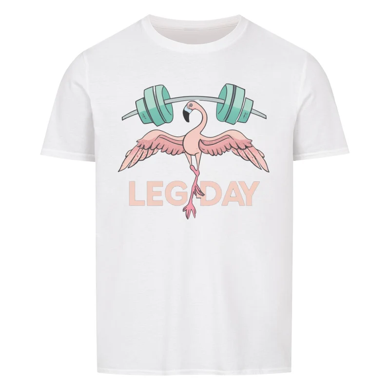 FLAMINGO LEGDAY - Regular Shirt - Frontprint