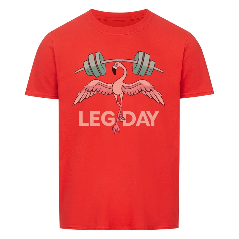 FLAMINGO LEGDAY - Regular Shirt - Frontprint