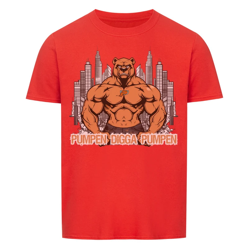 PUMPEN DIGGA PUMPEN - Regular Shirt - Frontprint