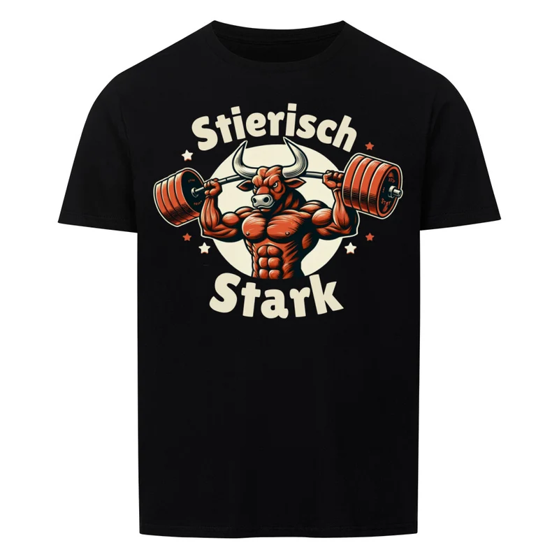 STIERISCH STARK - Regular Shirt - Frontprint