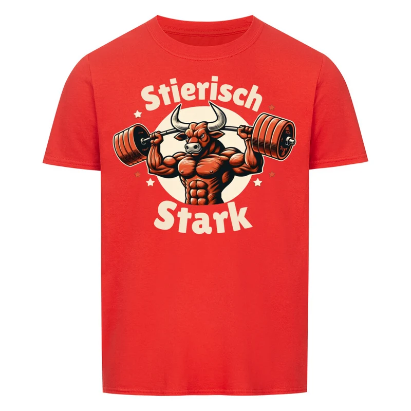 STIERISCH STARK - Regular Shirt - Frontprint