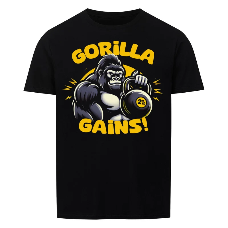 GORILLA GAINS - Regular Shirt - Frontprint