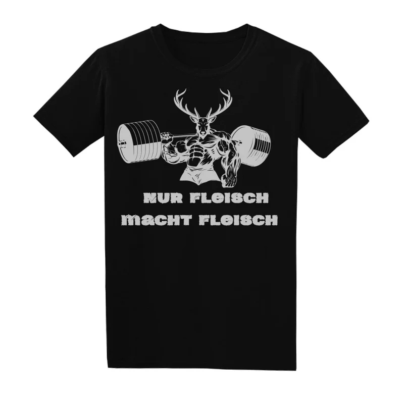 NUR FLEISCH MACHT FLEISCH - Regular Shirt - Frontprint