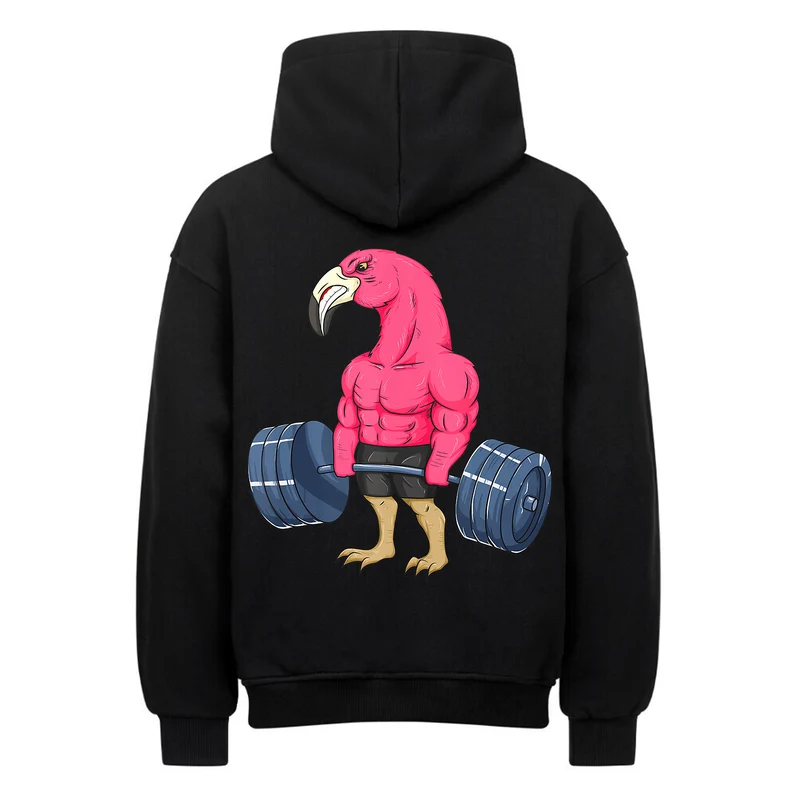 Pumping Flamingo - Oversized Hoodie