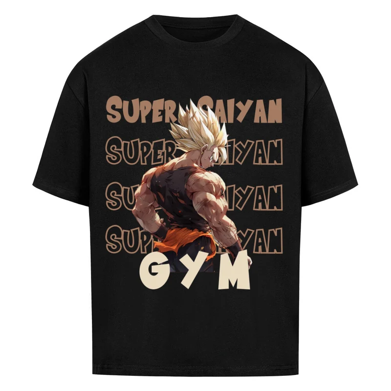 SUPER SAIYAN GYM - OVERSIZED SHIRT FRONTPRINT
