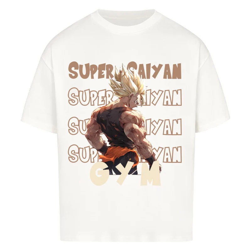 SUPER SAIYAN GYM - OVERSIZED SHIRT FRONTPRINT
