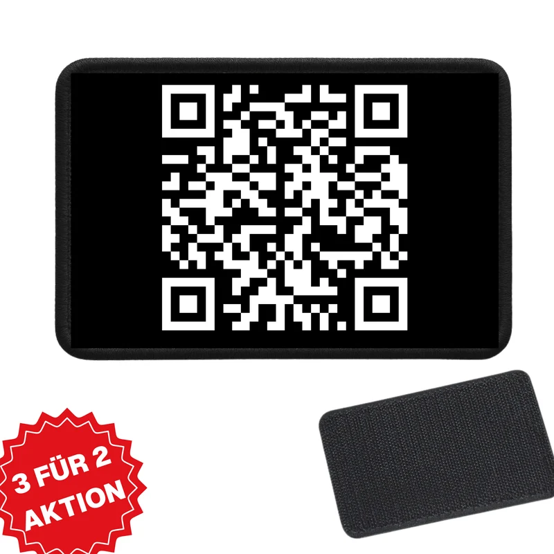 Personalisierbares Patch mit Klett – Eigenes Logo, Name, Flagge, QR Code, ab 1 Stück