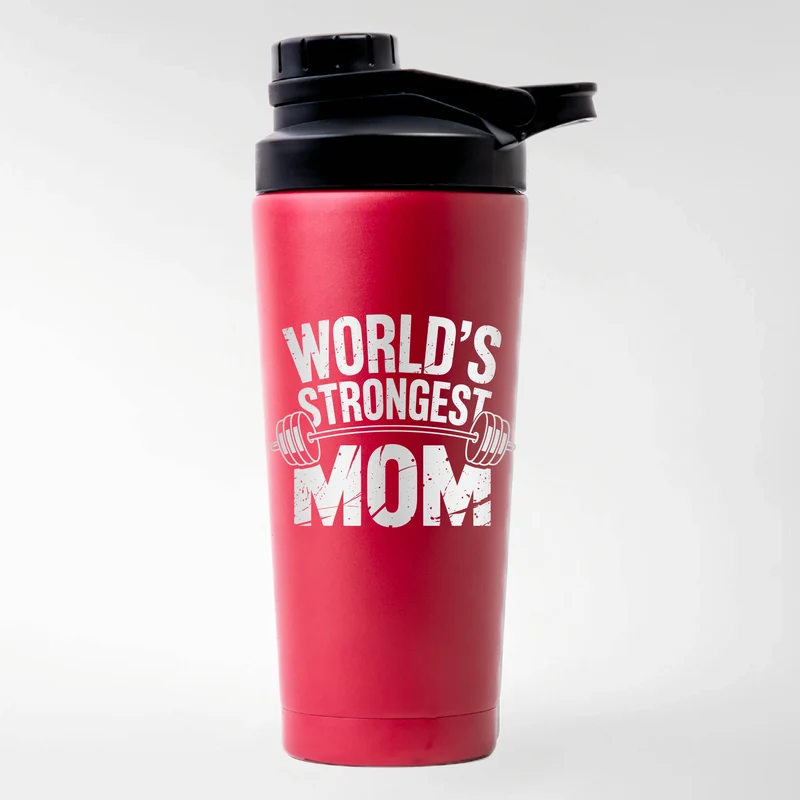 WORLDS STRONGEST MOM - EDELSTAHL SHAKER