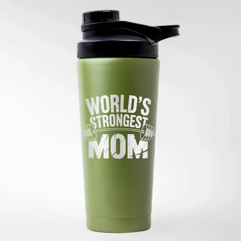 WORLDS STRONGEST MOM - EDELSTAHL SHAKER