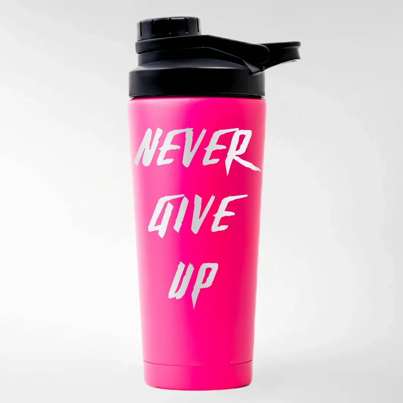 NEVER GIVE UP - EDELSTAHL SHAKER