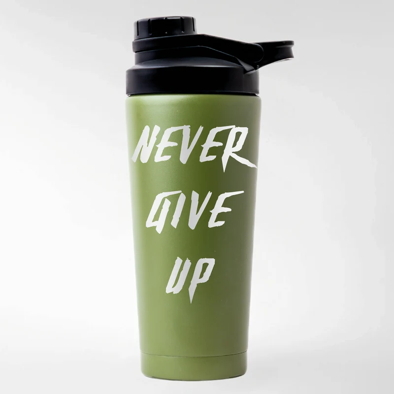 NEVER GIVE UP - EDELSTAHL SHAKER